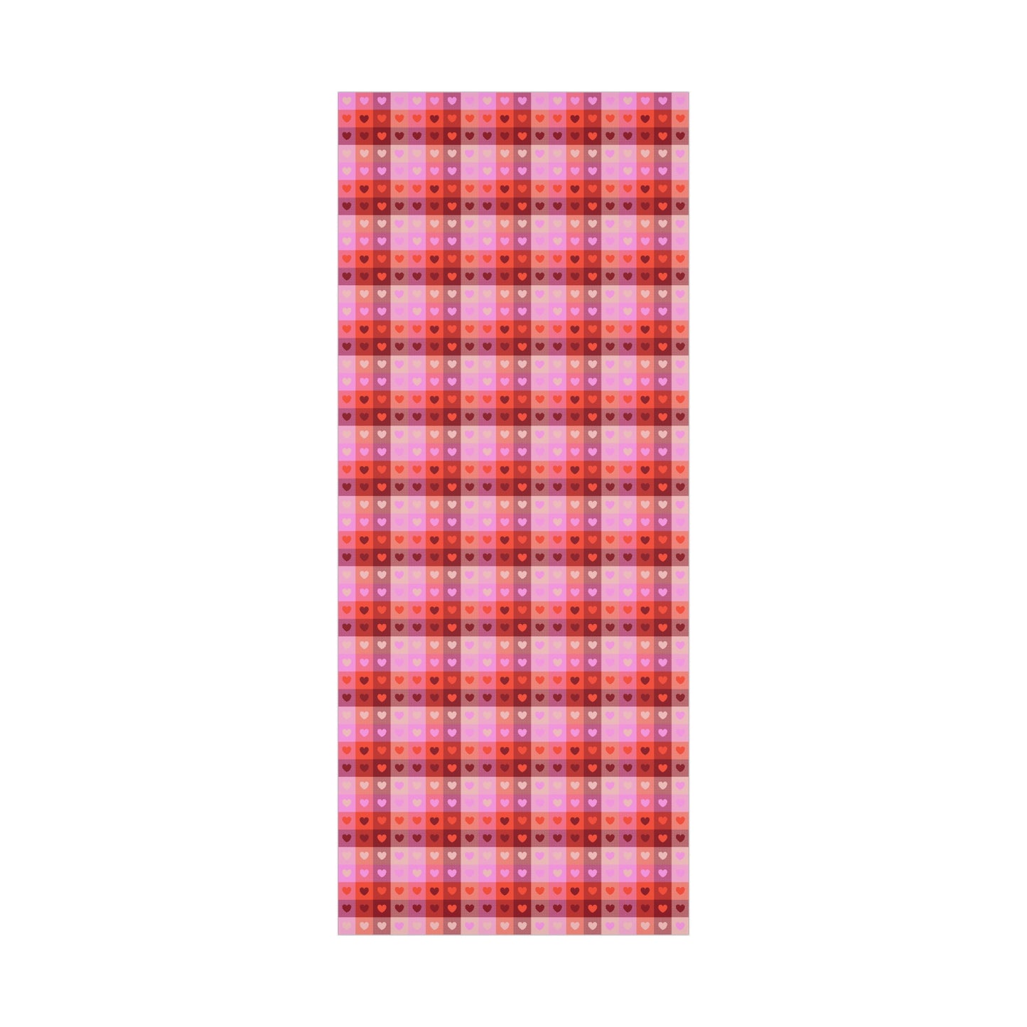 Plaid Hearts Valentine's Wrapping Paper