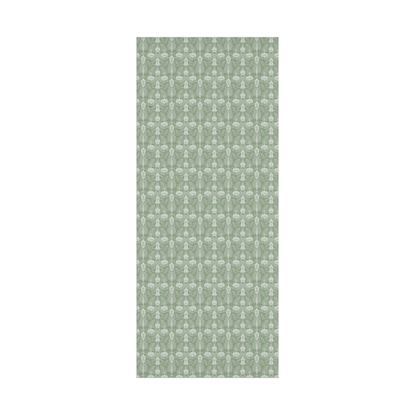 Sage White Festive Fern Wrapping Paper