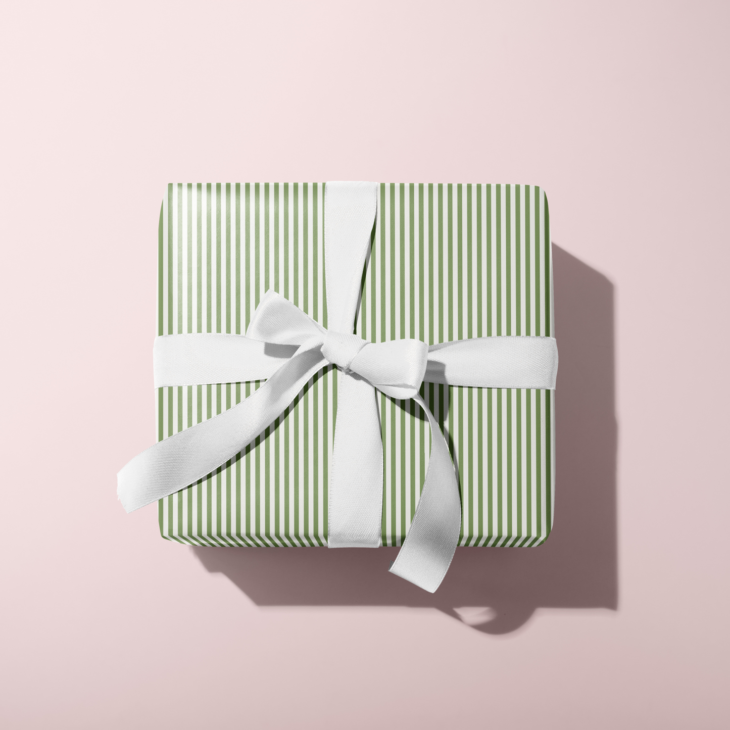 Light Green Mini Candy Striped Wrapping Paper