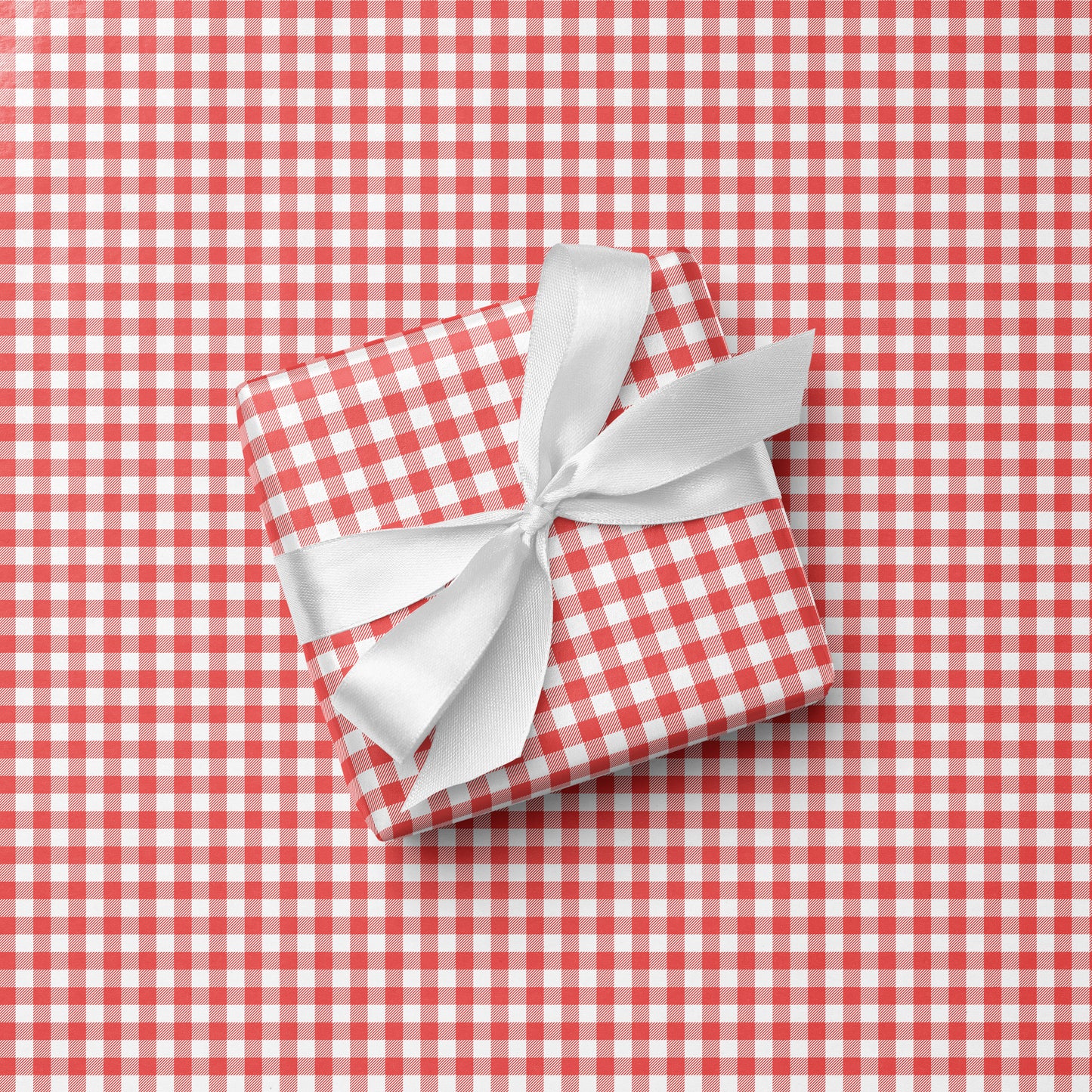 Red Gingham Valentine's Wrapping Paper