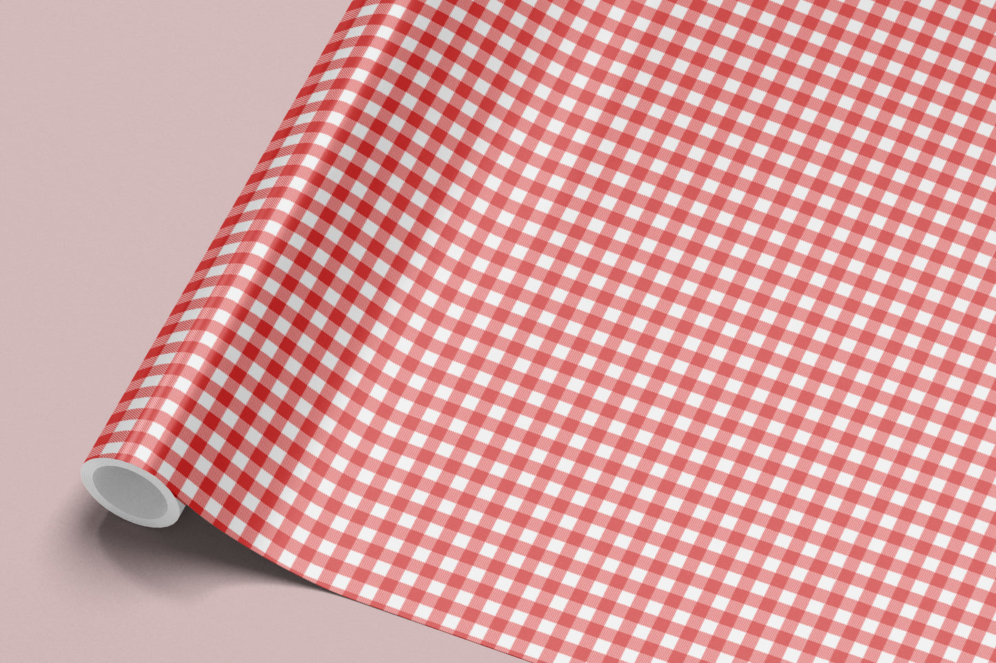 Red Gingham Valentine's Wrapping Paper