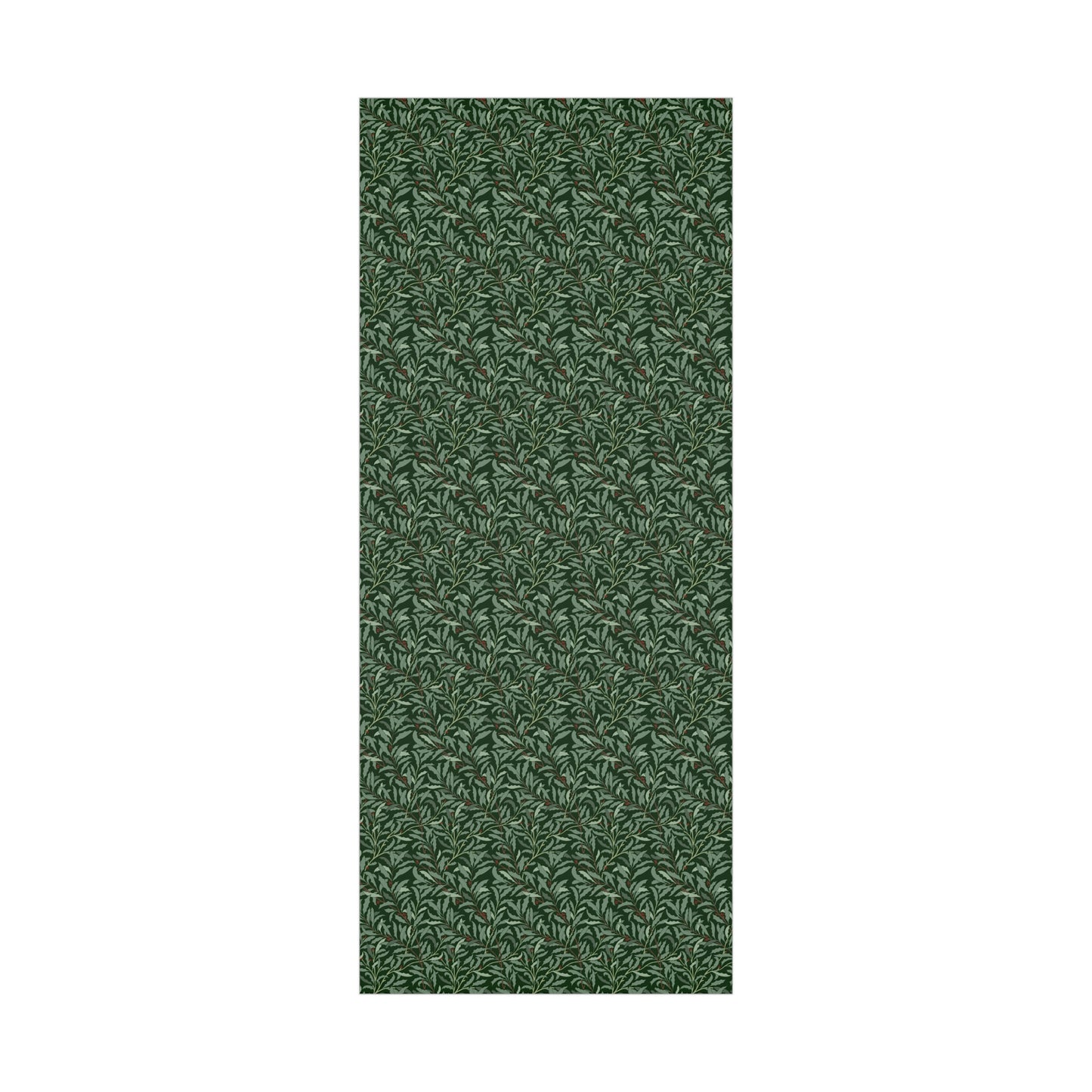 'Holly Jolly' Christmas Wrapping Paper - Dark Green