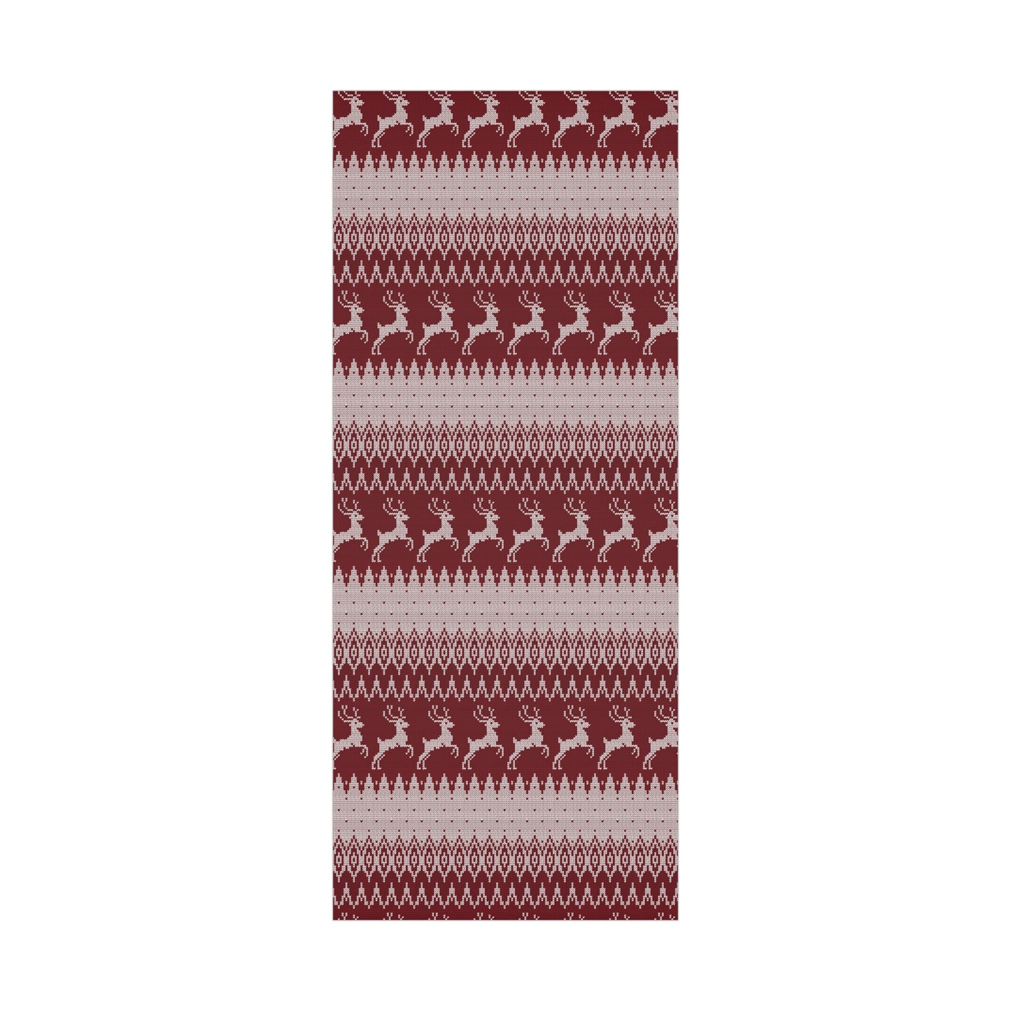 Reindeer Faire Isle Wrapping Paper - Burgundy