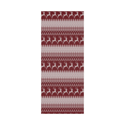 Reindeer Faire Isle Wrapping Paper - Burgundy