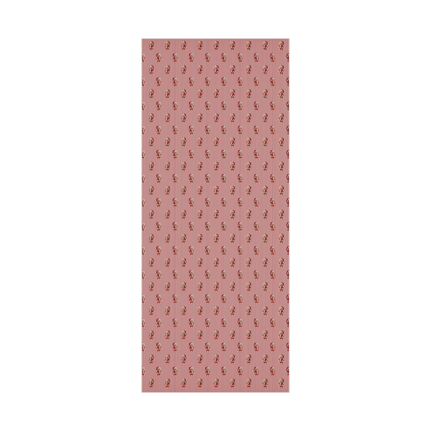 Santa Bear Christmas Wrapping Paper - Red Stripes