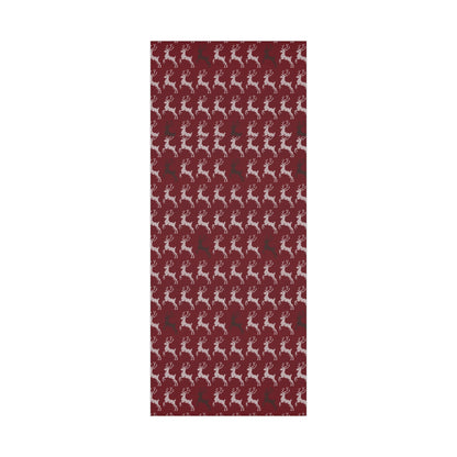 Rudolph Knit Print Wrapping Paper - Burgundy