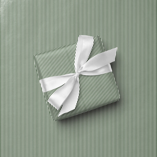 Forest Green Mini Candy Striped Wrapping Paper